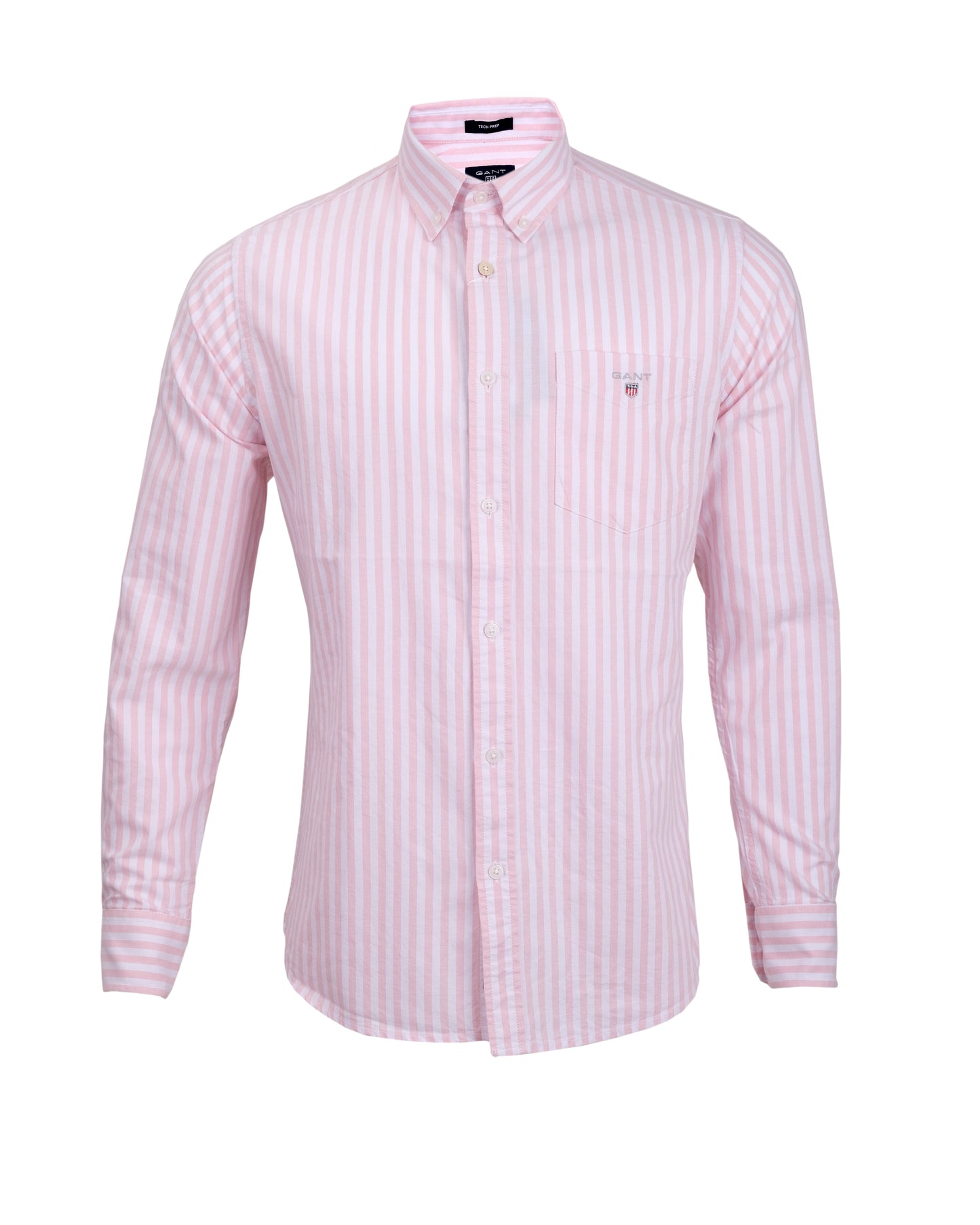 GANT Pink White Bengal Stripe Long Sleeve Cotton Shirt