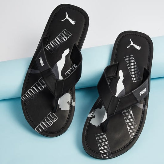 PUMA Celestial Onyx Sporty Graphic Slide Sandals