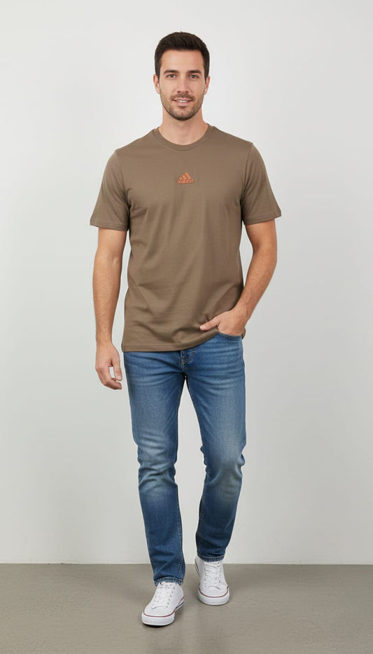 ADIDAS Earthy Umber Modern Fit Short Sleeve Performance Tee
