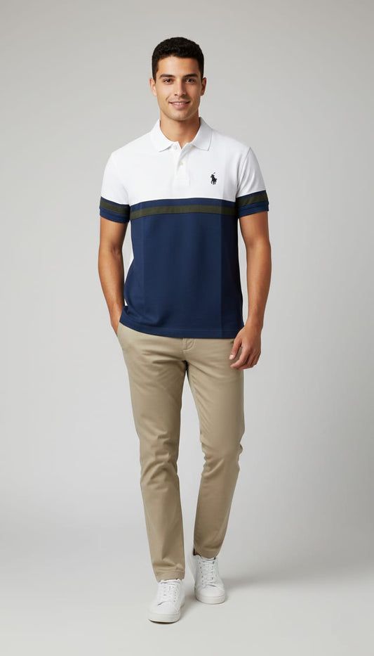 POLO RALPH LAUREN Azure Wave Tailored Fit Short Sleeve Piqué Polo