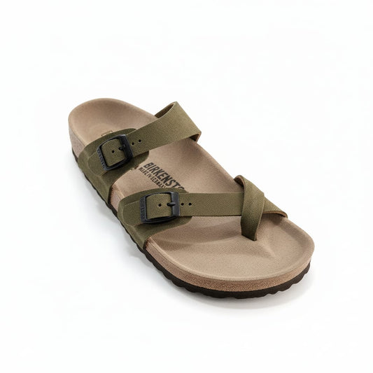 BIRKENSTOCK Enchanted Olive Luxe Soft Footbed Sandals