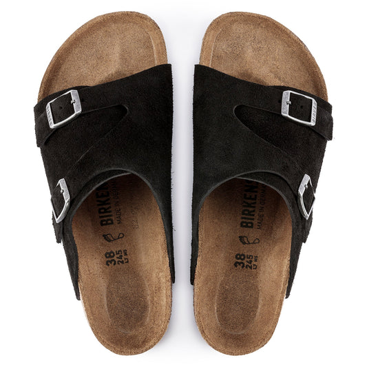 BIRKENSTOCK Midnight Onyx Luxe Suede Slide Sandals