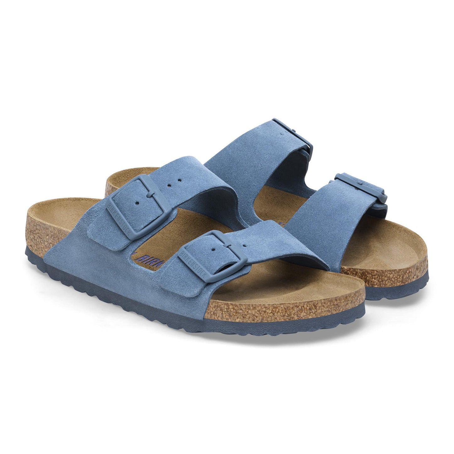 BIRKENSTOCK Serene Azure Classic Two-Strap Suede Sandals