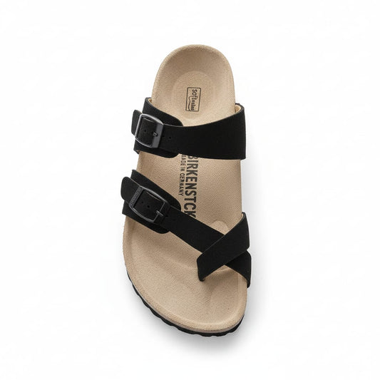 BIRKENSTOCK Midnight Onyx Luxe Soft Footbed Sandals