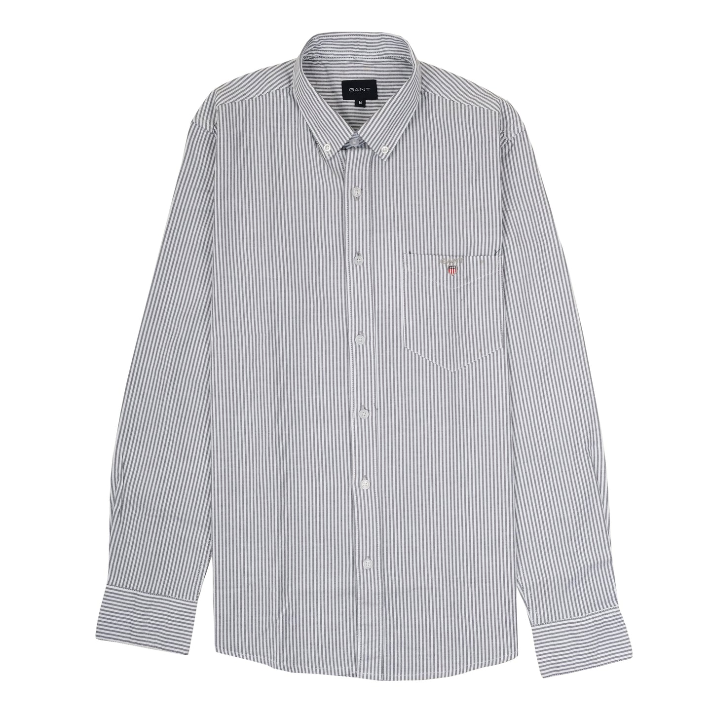GANT Navy White Pinstripe Classic Button-Down Oxford Shirt