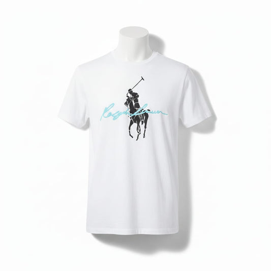 RALPH LAUREN Serene Aqua Classic Fit Short Sleeve Graphic T-Shirt