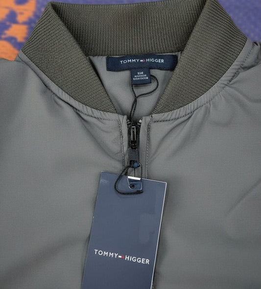 TOMMY HILFIGER Men's Classic Bomber Jacket in Grey