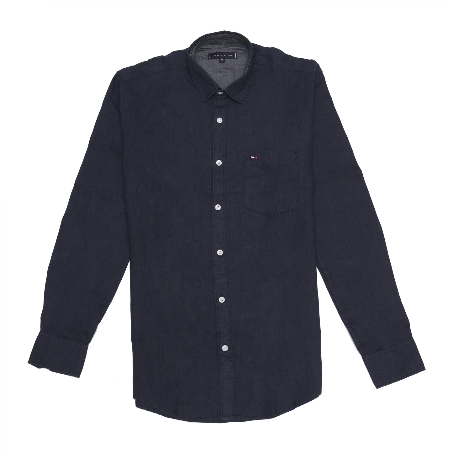TOMMY HILFIGER Navy Blue Classic Fit Button-Up Shirt