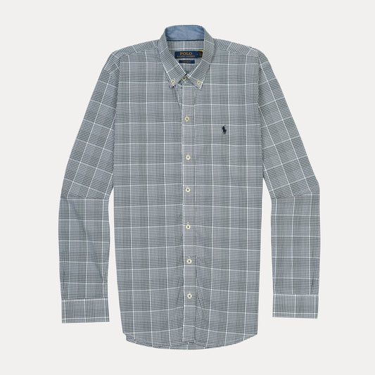 POLO RALPH LAUREN Serene Teal Tailored Fit Gingham Button-Down Shirt