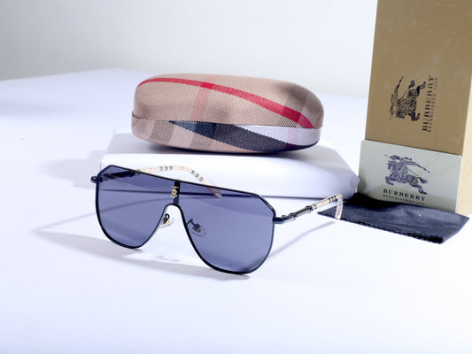 Burberry Oversized Shield Sunglasses with Signature Case