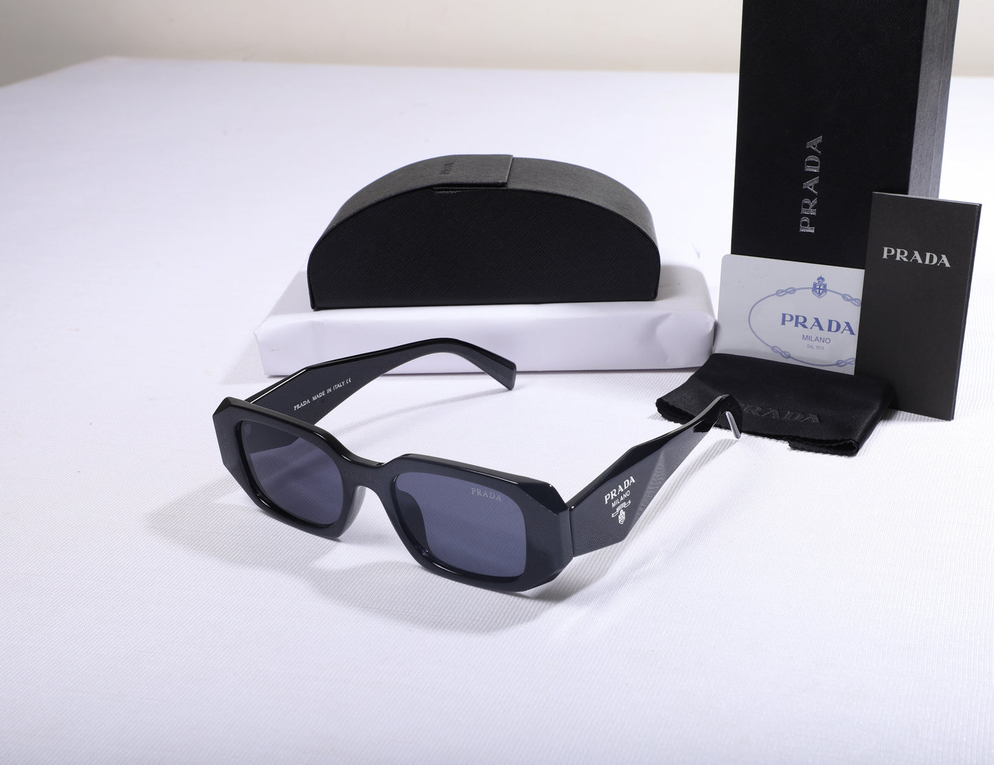 PRADA Hexagonal Frame Sunglasses with Case