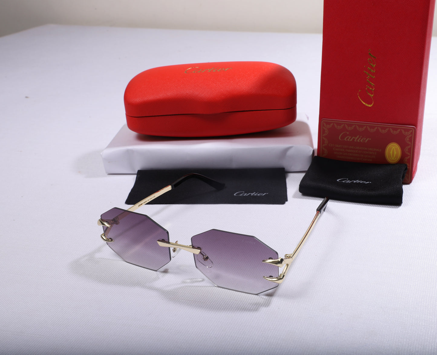 Cartier Hexagonal Gradient Sunglasses