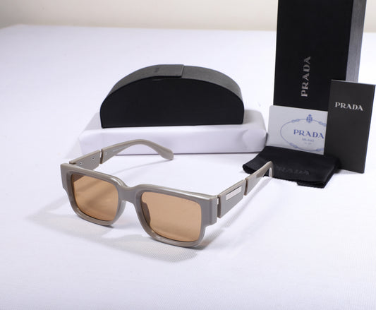 PRADA Oversized Square Sunglasses with Brown Lenses