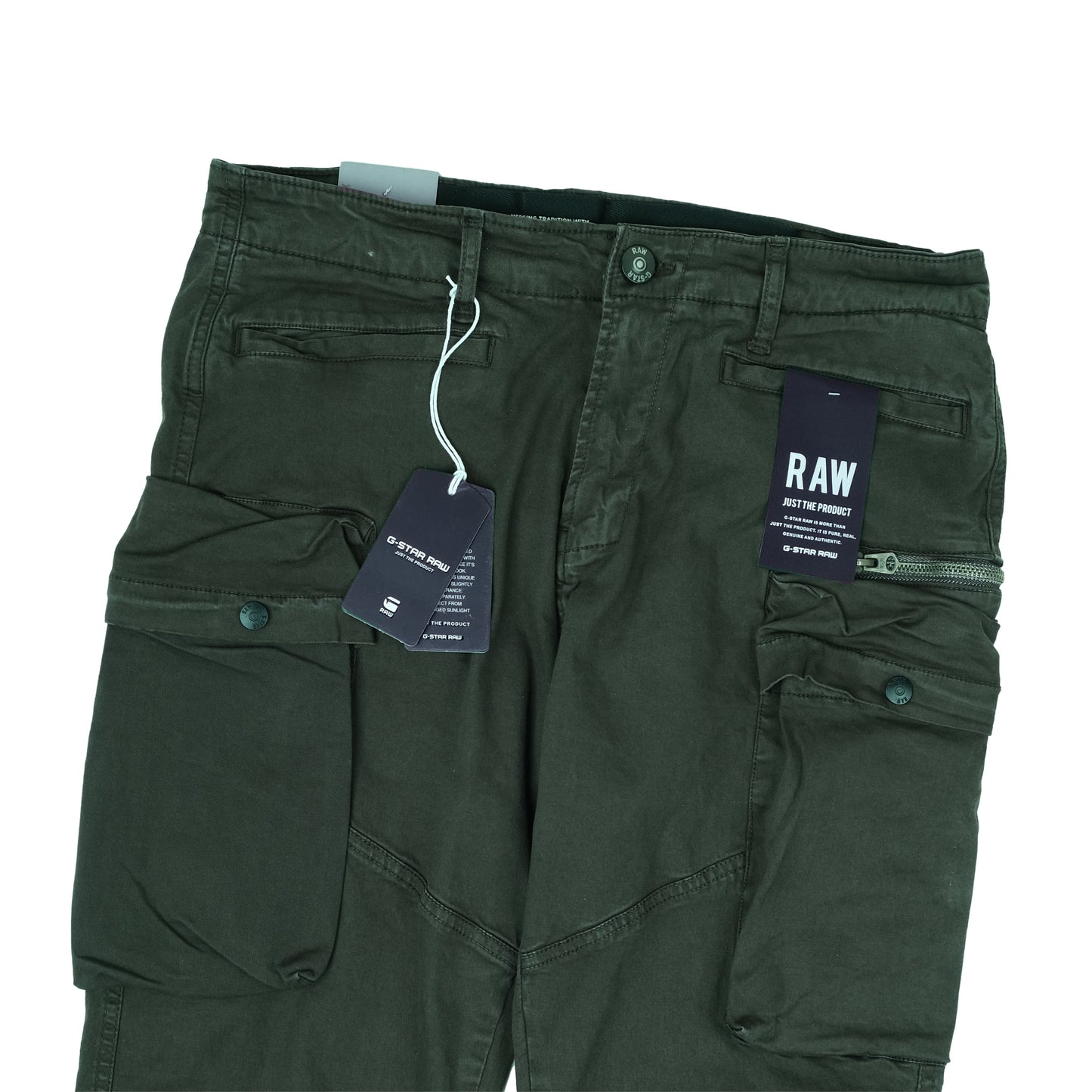 G-STAR RAW Dark Olive Utility Cargo Pocket Tapered Pants