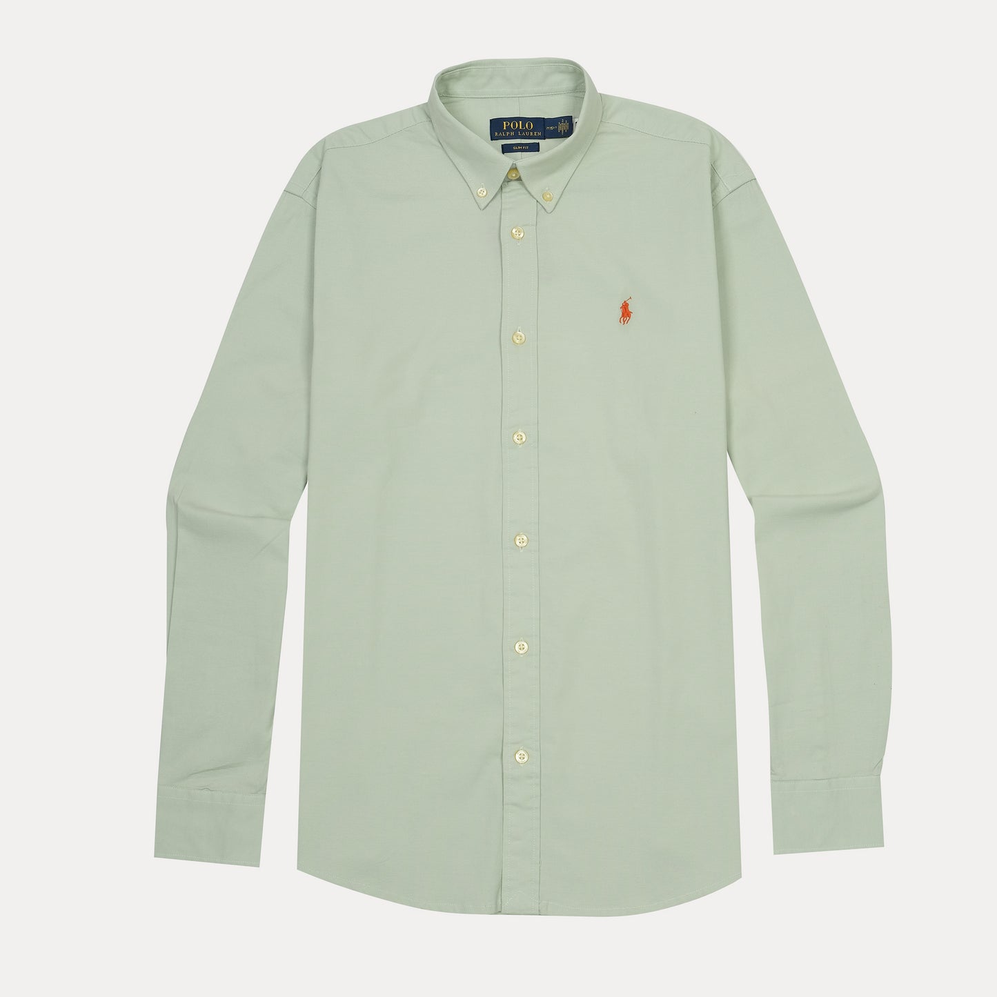 POLO RALPH LAUREN Tranquil Teal Slim Fit Long Sleeve Oxford Shirt