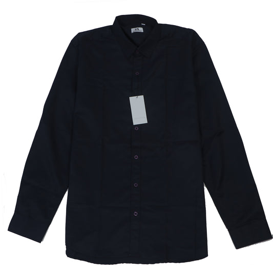 ARMANI EXCHANGE Enchanted Teal Tailored Fit Long Sleeve Button-Up Shirt
