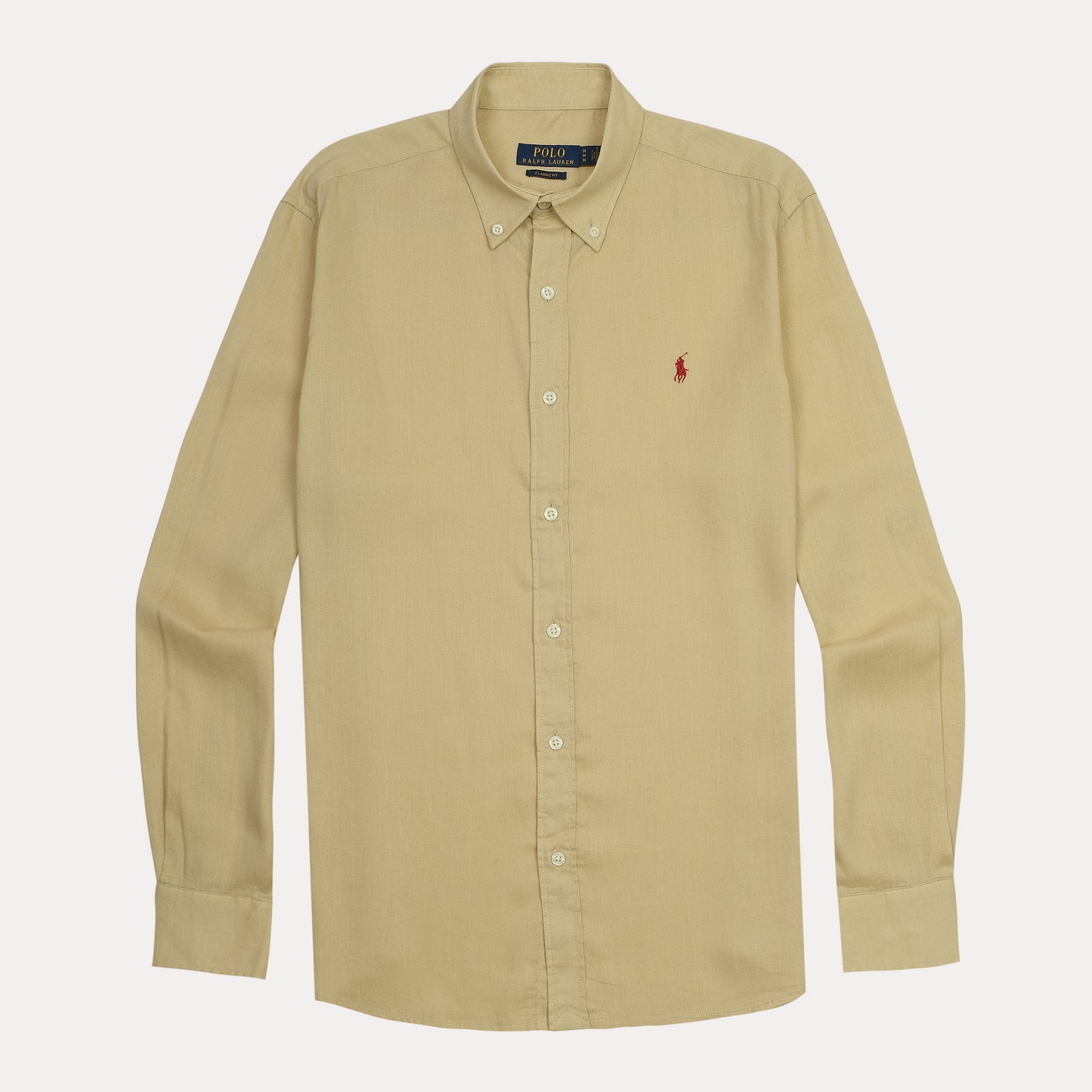 POLO RALPH LAUREN Honeyed Wheat Classic Relaxed Fit Long Sleeve Button-Up Shirt