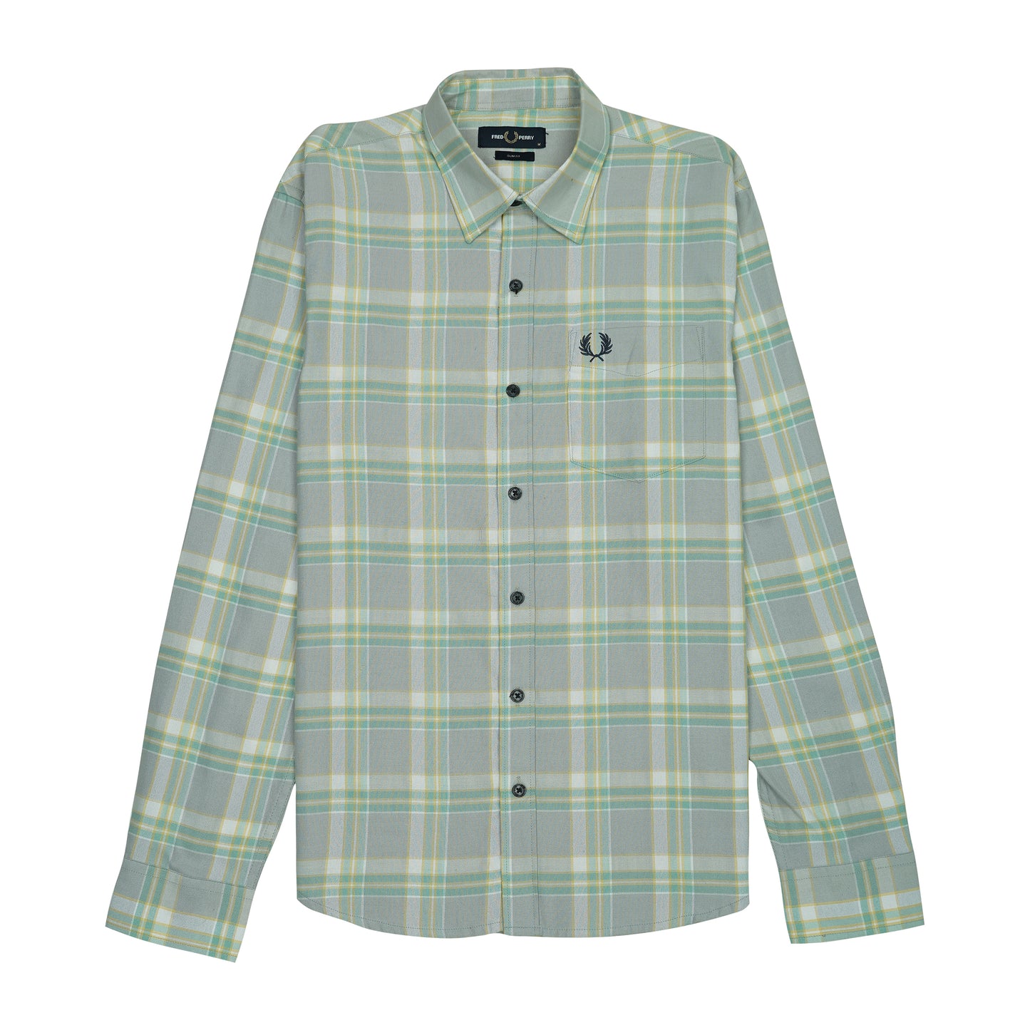 FRED PERRY Opulent Saffron Dusk Tailored Fit Long Sleeve Check Shirt