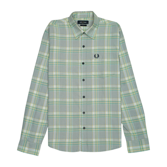FRED PERRY Opulent Saffron Dusk Tailored Fit Long Sleeve Check Shirt