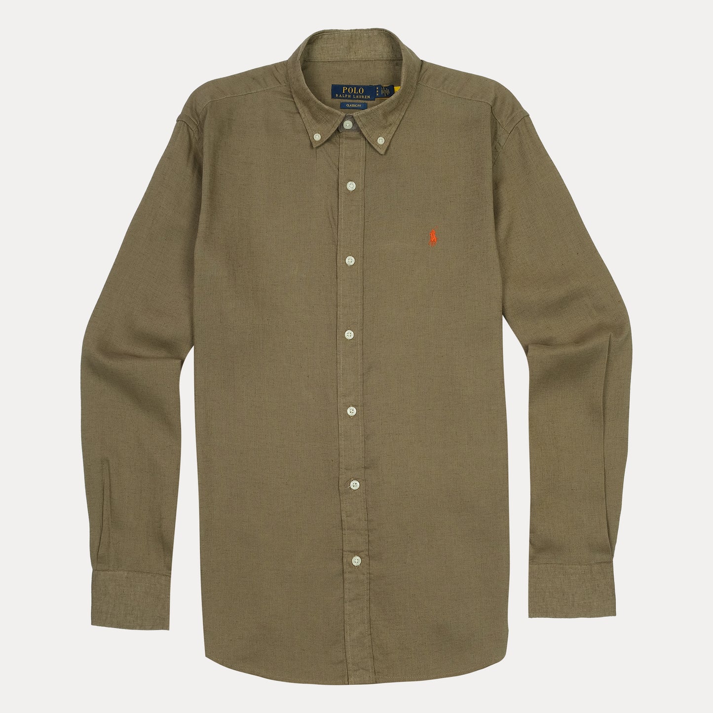 POLO RALPH LAUREN Mystic Fern Classic Fit Long Sleeve Linen Button-Down Shirt