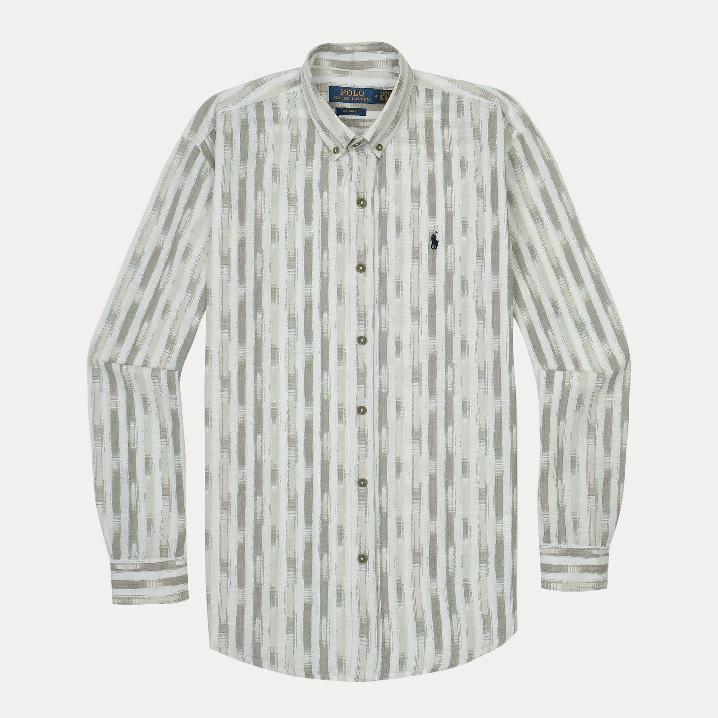 POLO Serene Silver Elegant Fit Long Sleeve Button-Up Shirt