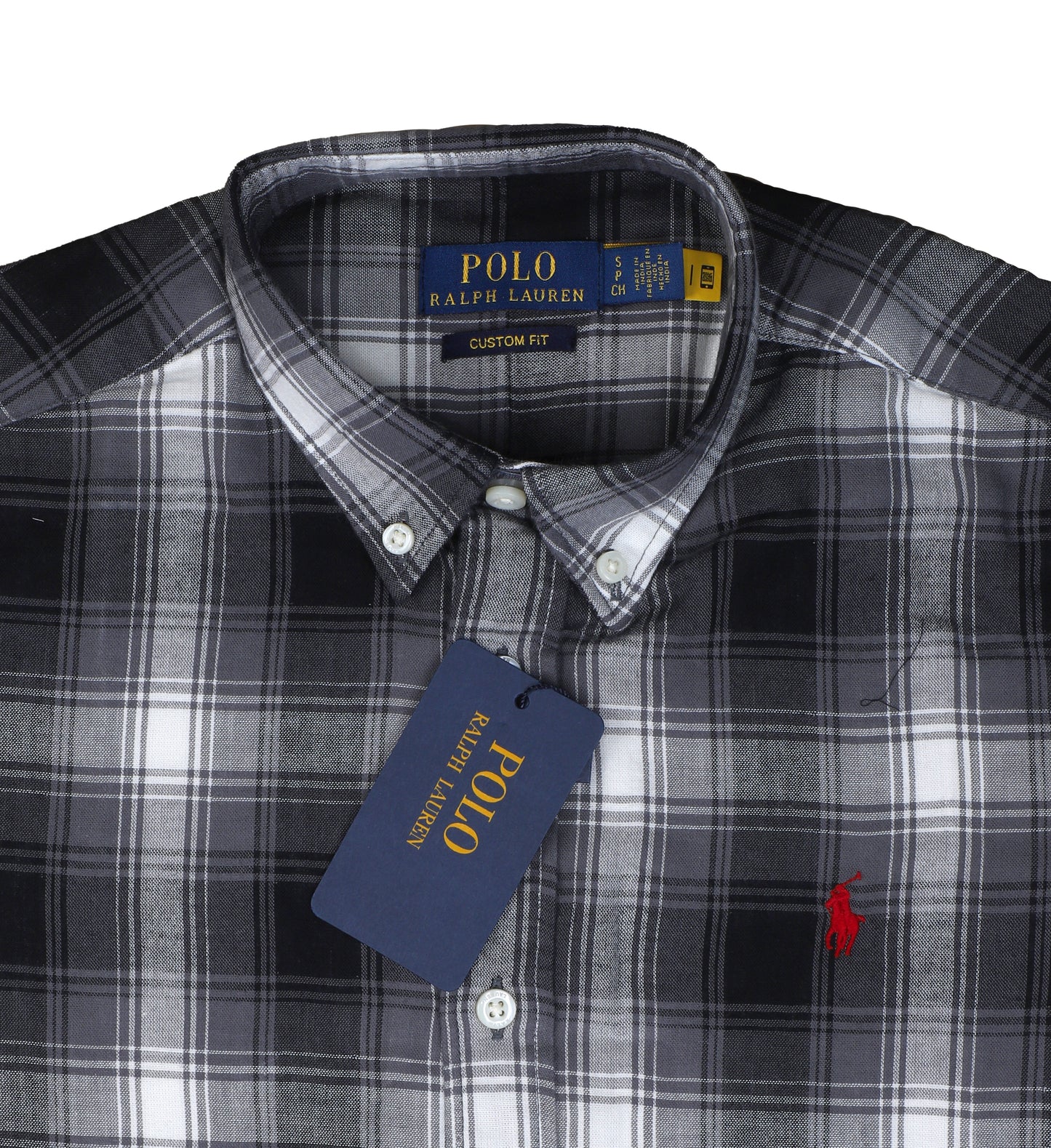 POLO RALPH LAUREN Dusk Slate Custom Fit Long Sleeve Flannel Shirt