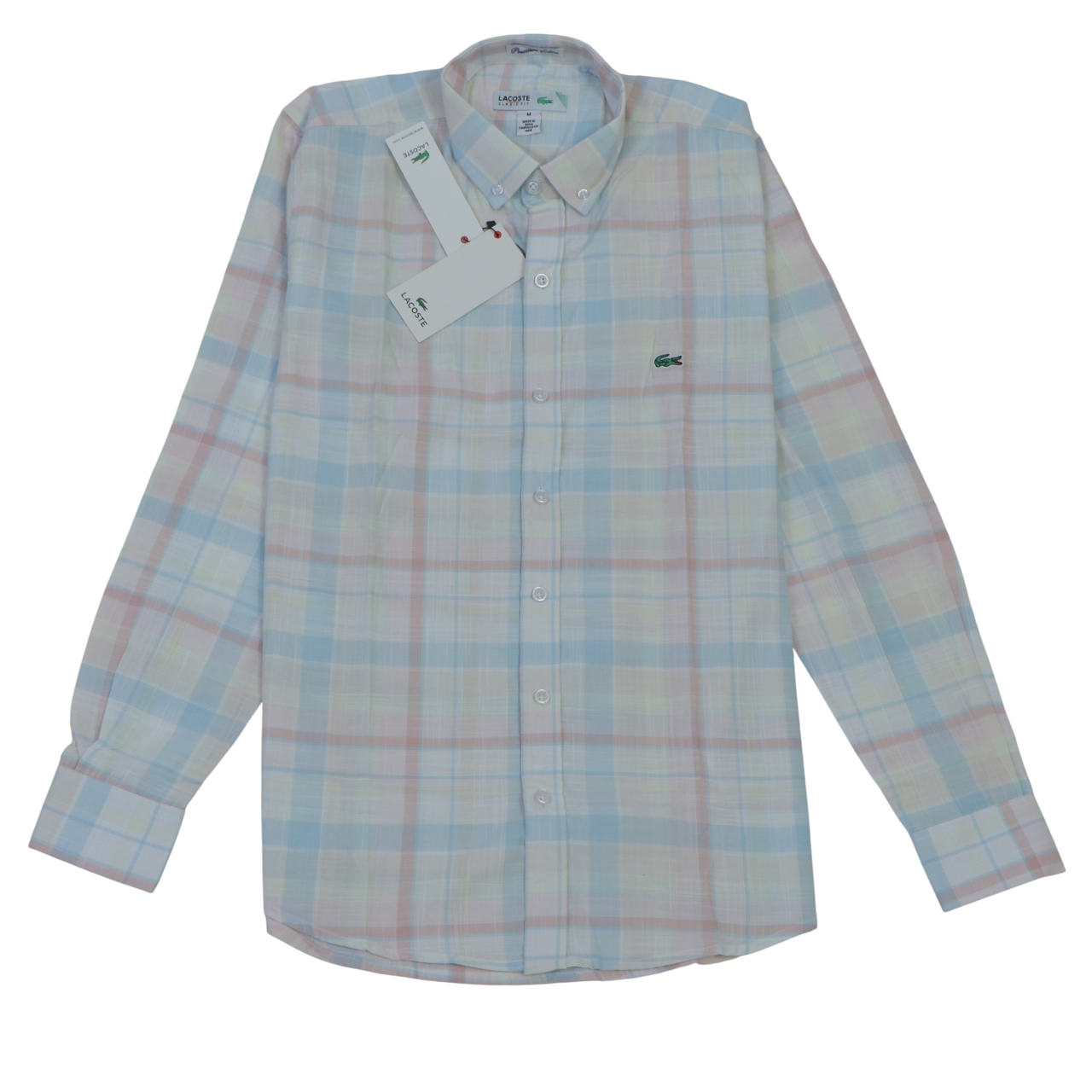 LACOSTE Tranquil Breeze Tailored Fit Long Sleeve Button-Up Shirt