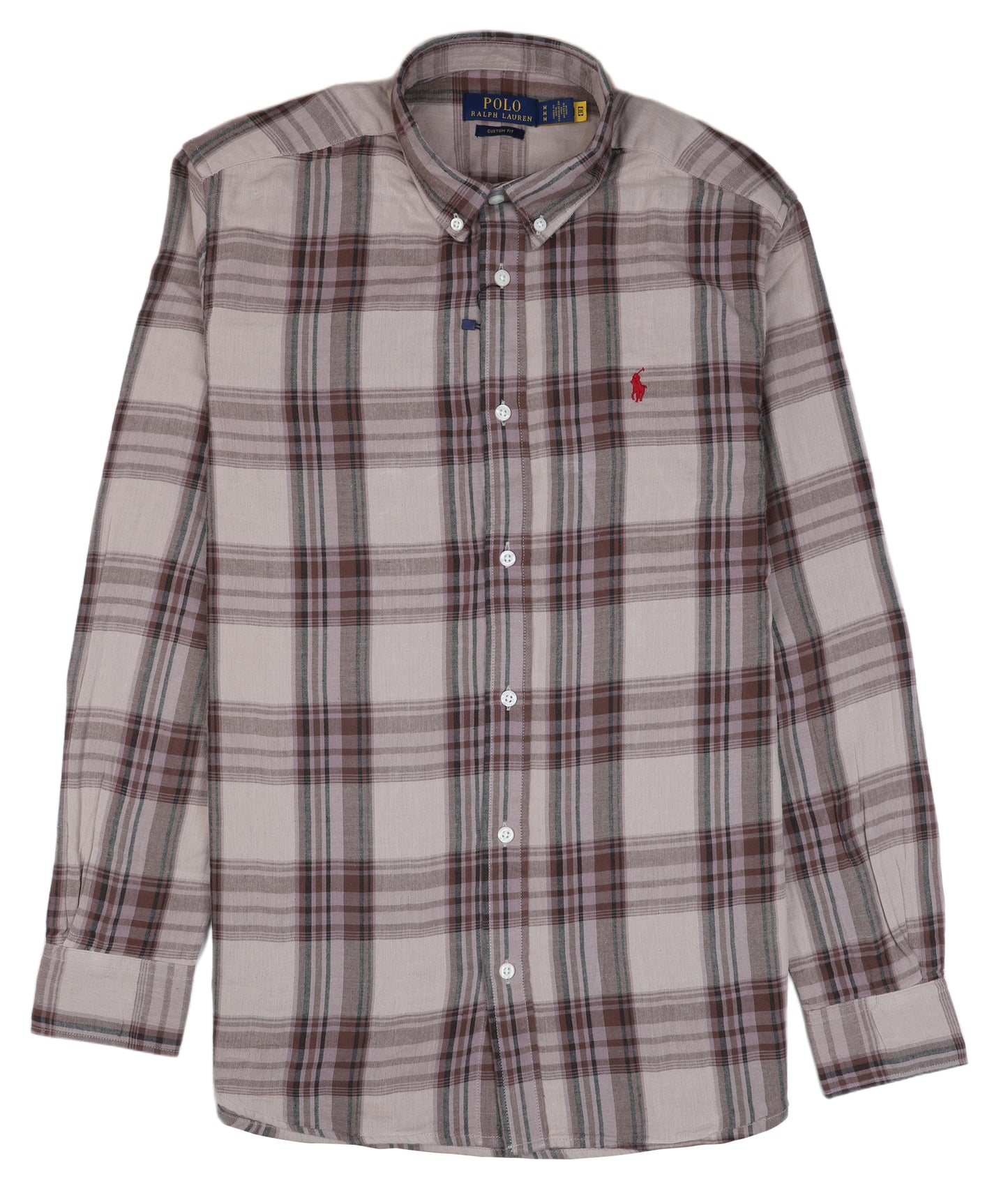 POLO RALPH LAUREN Rustic Merlot Tailored Fit Long Sleeve Plaid Shirt