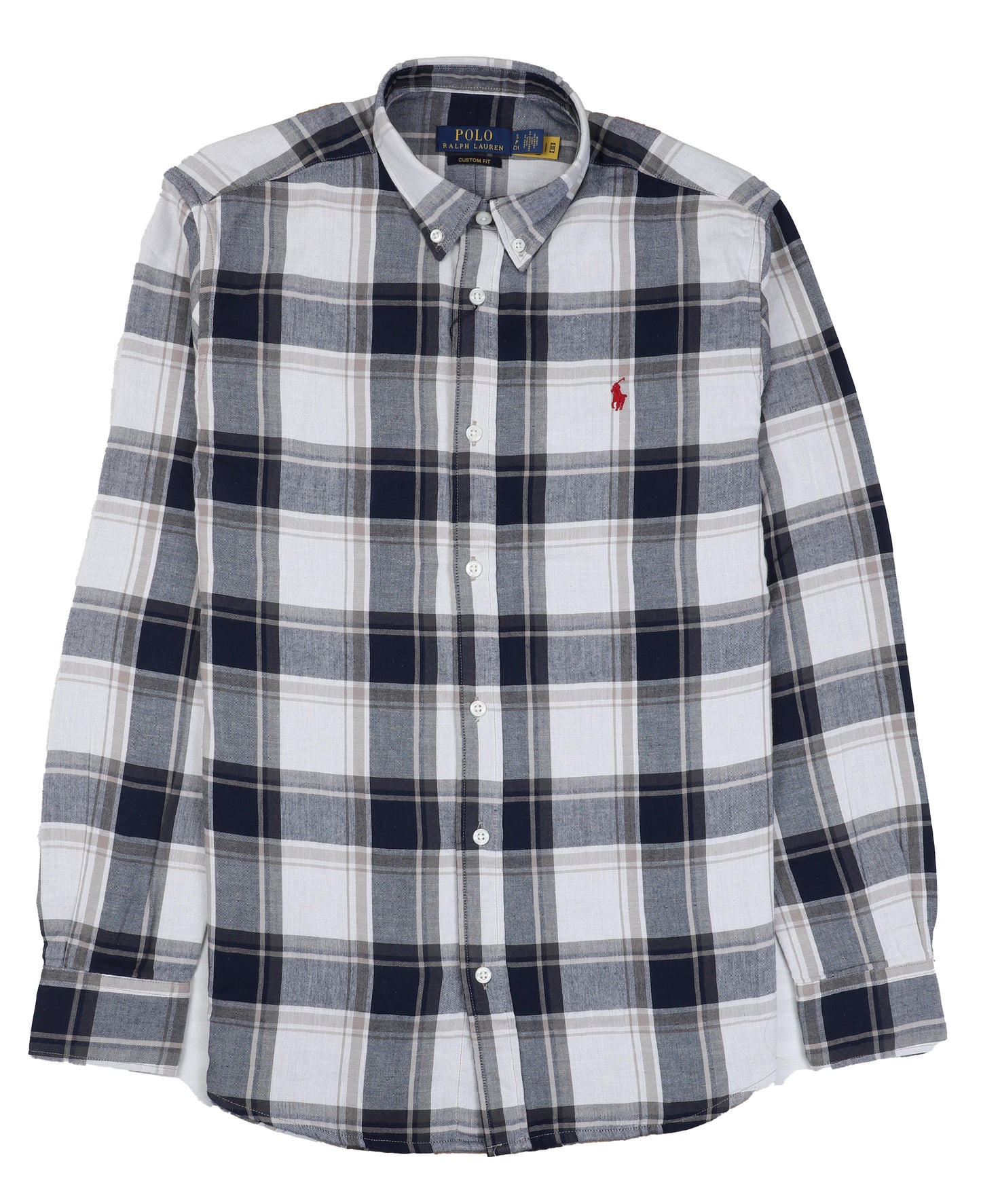 POLO RALPH LAUREN Tranquil Teal Tailored Fit Long Sleeve Gingham Button-Down Shirt