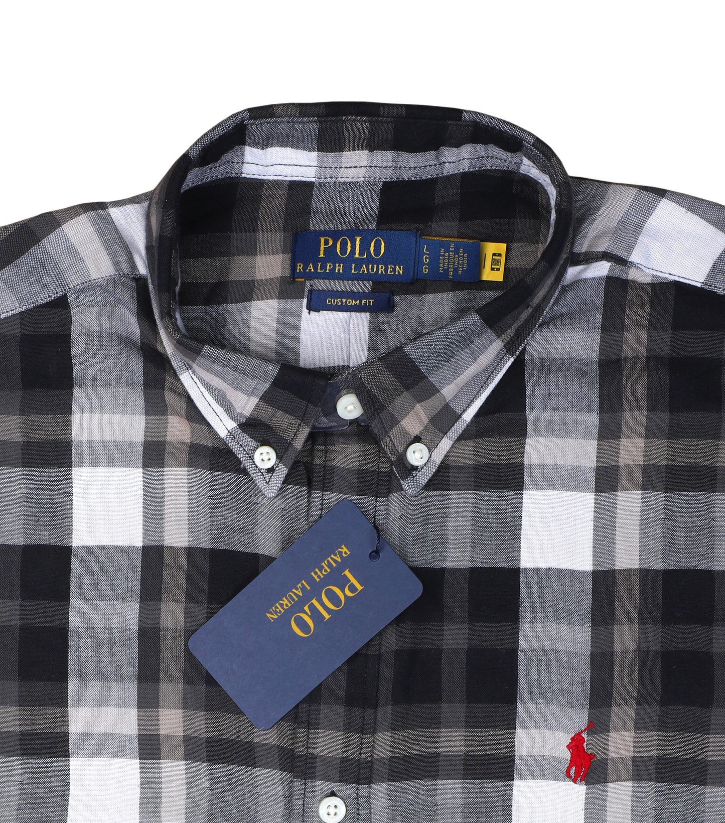 POLO RALPH LAUREN Obsidian Mist Tailored Fit Plaid Button-Down Shirt