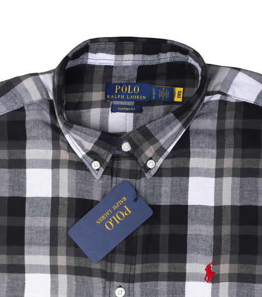 POLO RALPH LAUREN Obsidian Mist Tailored Fit Plaid Button-Down Shirt