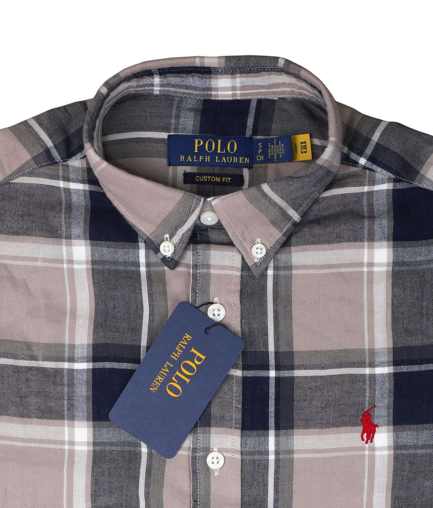 POLO RALPH LAUREN Serene Blush Tailored Fit Long Sleeve Gingham Shirt