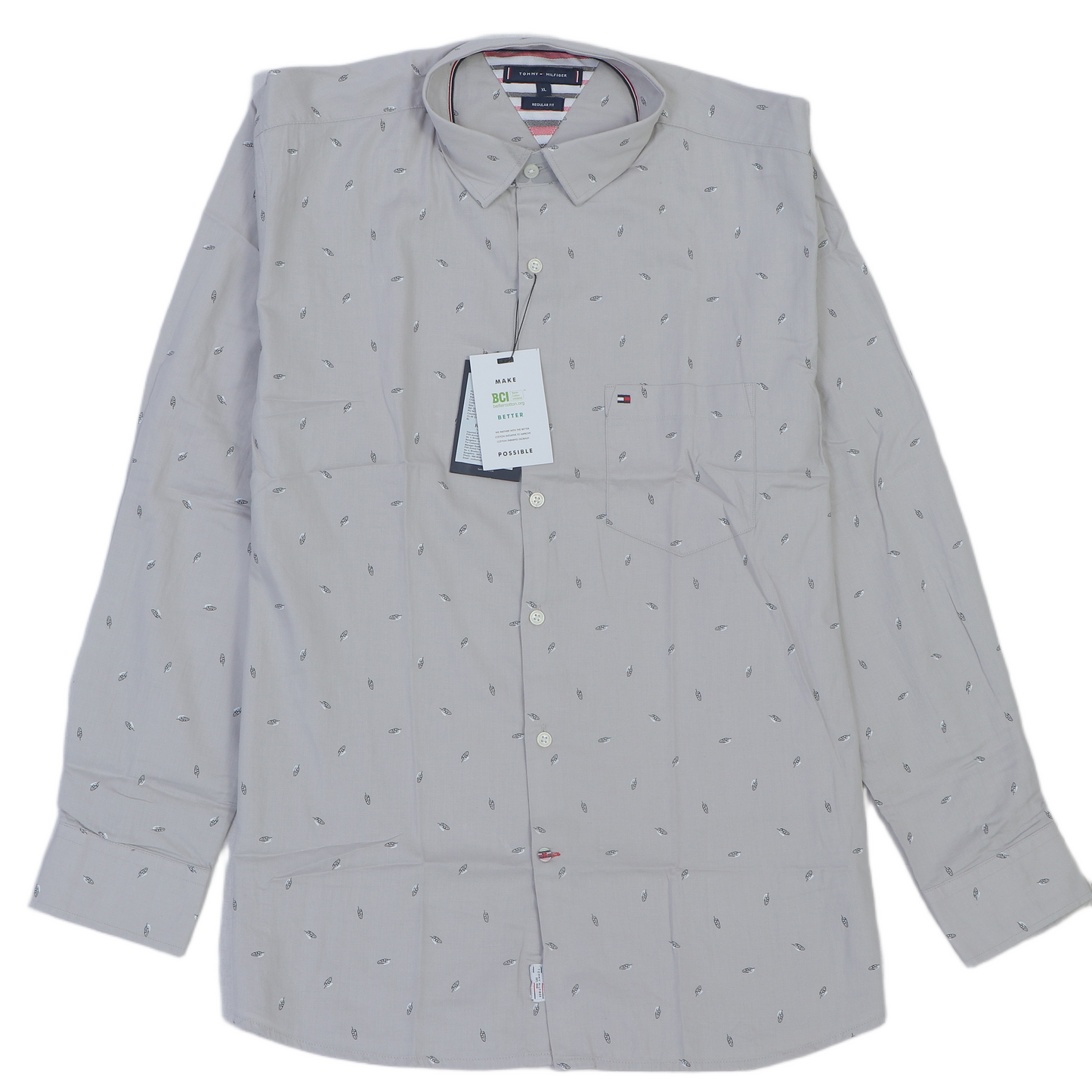 TOMMY HILFIGER Misty Sage Tailored Fit Long Sleeve Shirt