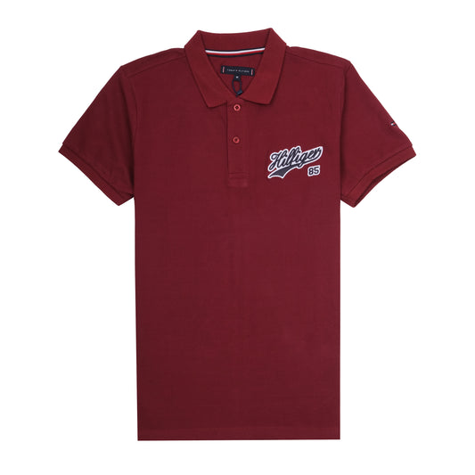 TOMMY HILFIGER Burgundy Classic Logo Polo Shirt