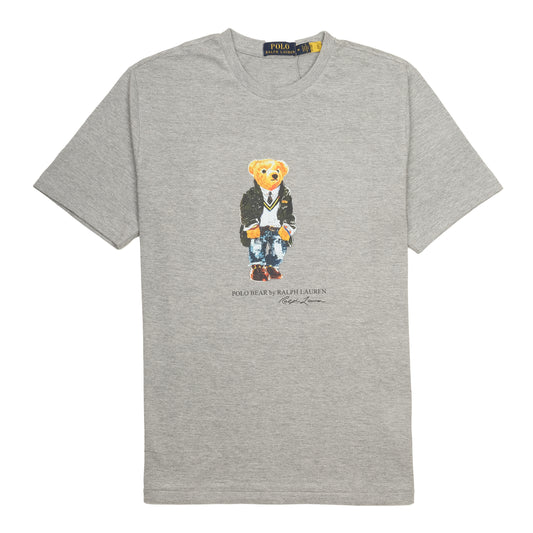 Polo Bear Graphic Grey Cotton T-Shirt