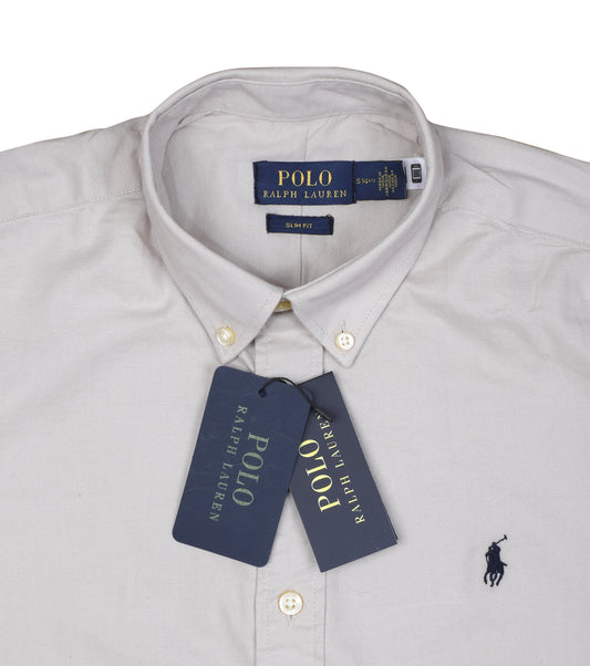 POLO RALPH LAUREN Silver Mist Classic Slim Fit Long Sleeve Button-Down Shirt