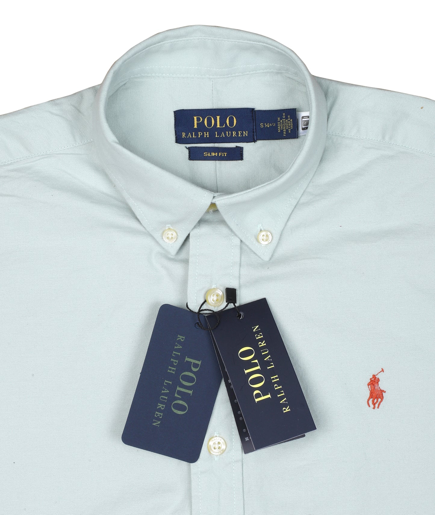 POLO RALPH LAUREN Tranquil Teal Slim Fit Long Sleeve Oxford Shirt