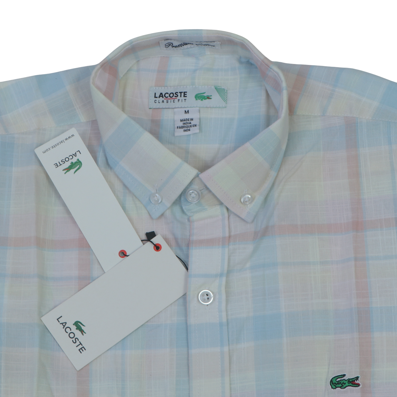 LACOSTE Tranquil Breeze Tailored Fit Long Sleeve Button-Up Shirt