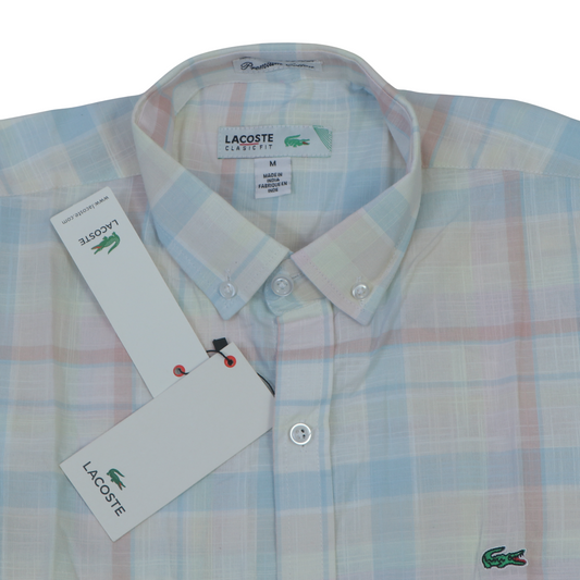 LACOSTE Tranquil Breeze Tailored Fit Long Sleeve Button-Up Shirt
