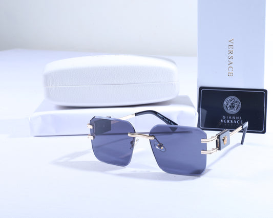 VERSACE Celestial Ash Luxe Square Sunglasses with Opulent Details