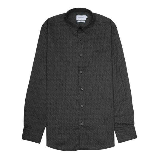 CALVIN KLEIN Shadowed Obsidian Slim Fit Long Sleeve Shirt