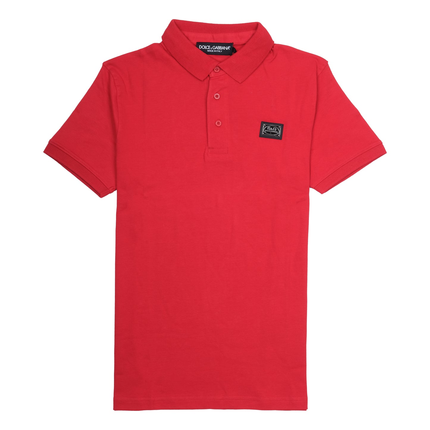 DOLCE&GABBANA Classic Red Cotton Polo Shirt