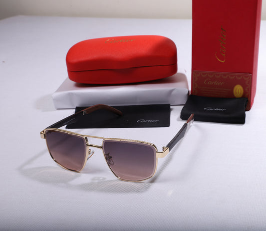 Cartier Luxe Square Sunglasses with Gradient Lenses