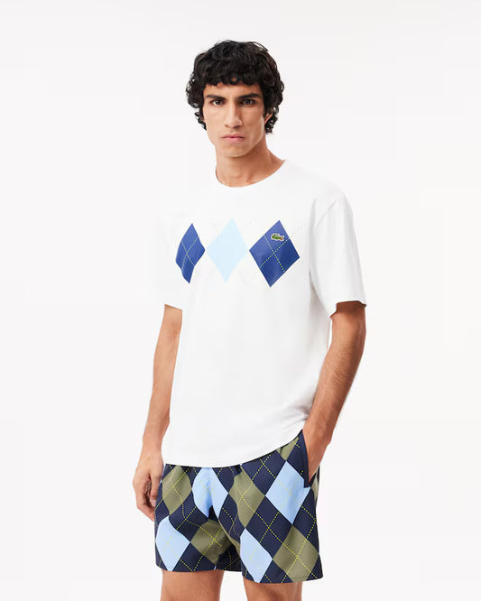 LACOSTE White Graphic T-Shirt