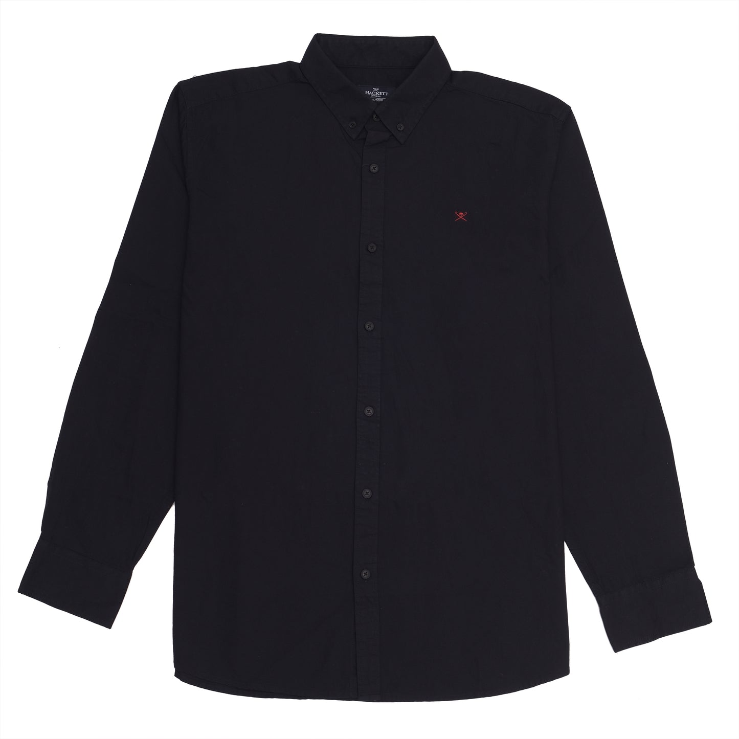 HACKETT Classic Black Long Sleeve Button-Up Shirt
