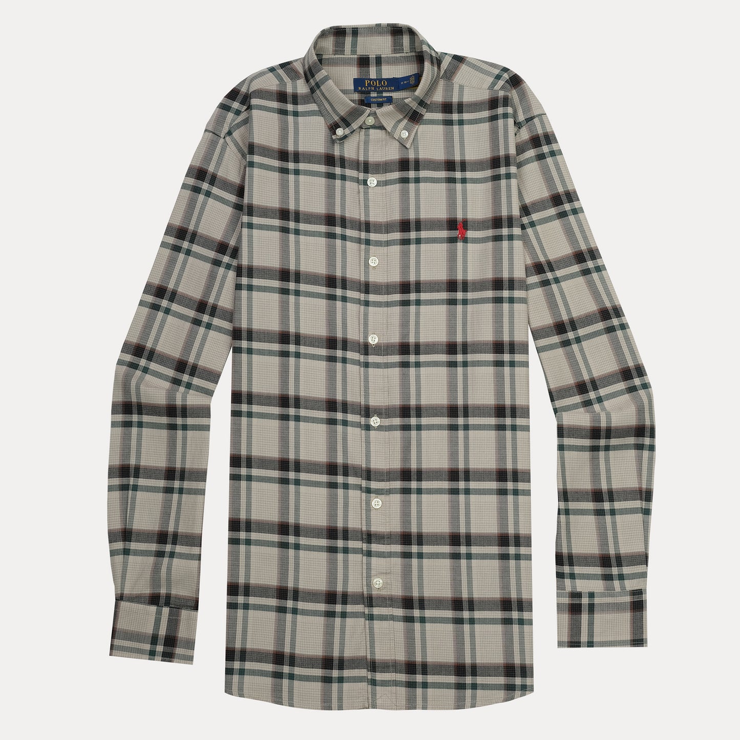 POLO RALPH LAUREN Enchanted Sage Custom Fit Long Sleeve Flannel Shirt
