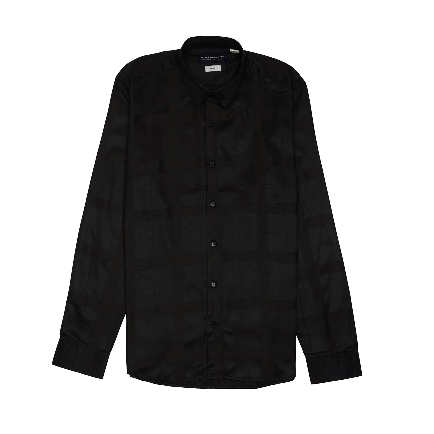 JACK & JONES Opulent Onyx Whisper Slim Fit Long Sleeve Shirt