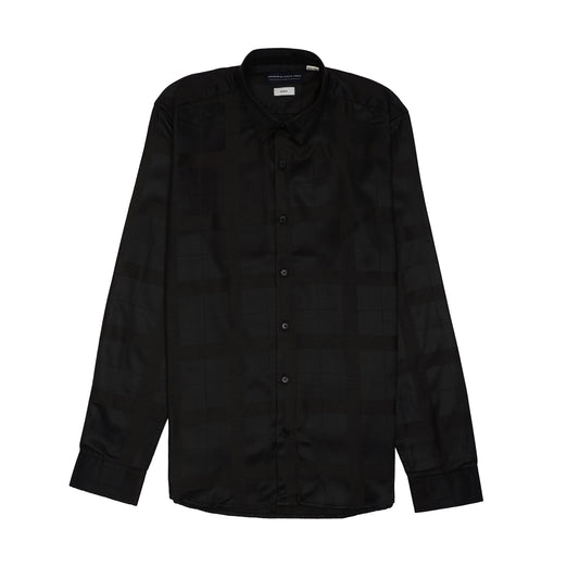 JACK & JONES Opulent Onyx Whisper Slim Fit Long Sleeve Shirt