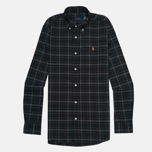 POLO RALPH LAUREN Starlit Onyx Custom Fit Long Sleeve Plaid Shirt