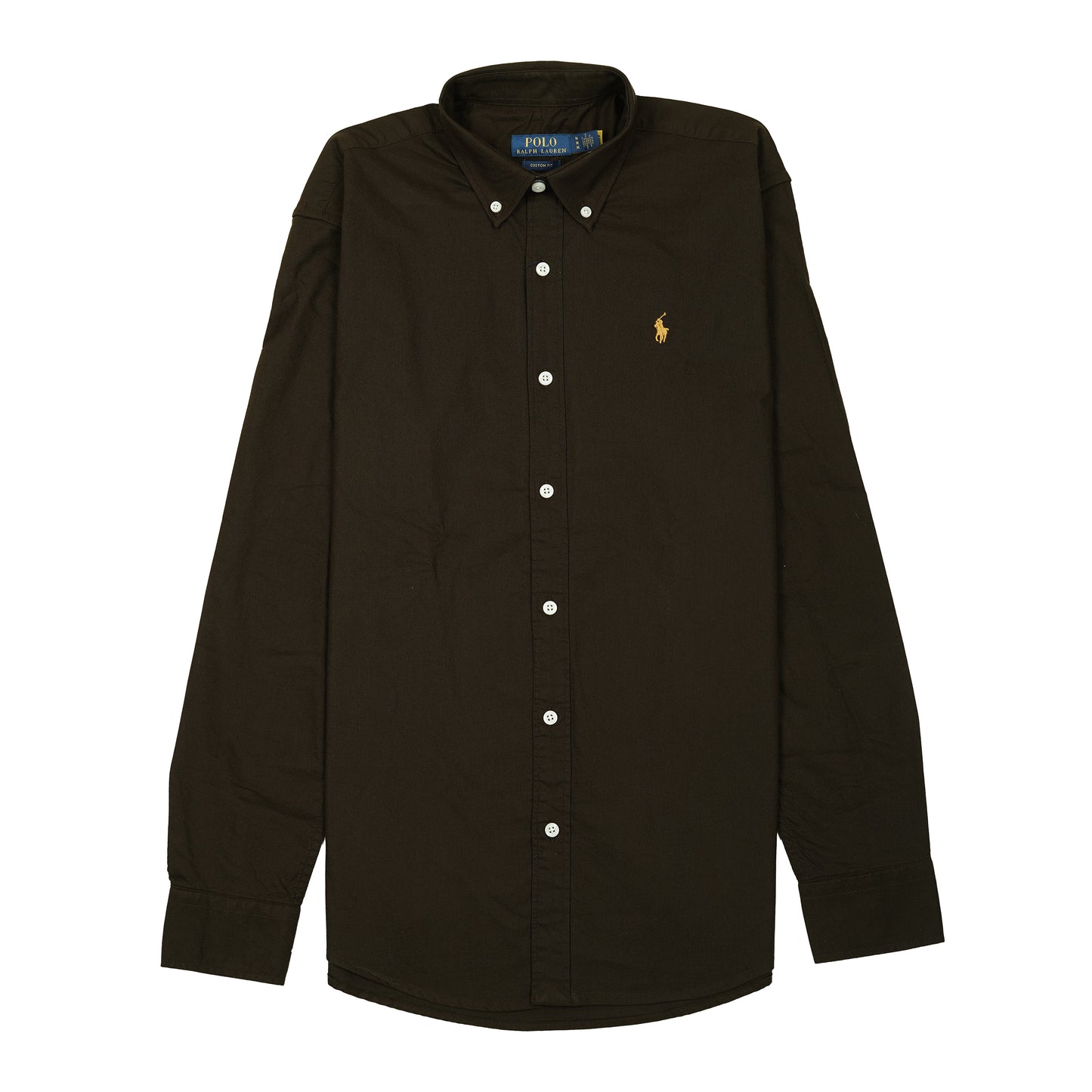POLO RALPH LAUREN Earthy Walnut Custom Fit Long Sleeve Button-Down Shirt